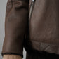 Dunkelbraune wendbare Lammfelljacke mit Stehkragen von Werner Christ – Ansicht 6