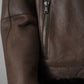 Dunkelbraune wendbare Lammfelljacke mit Stehkragen von Werner Christ – Ansicht 9