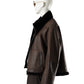Dunkelbraune wendbare Lammfelljacke mit Stehkragen von Werner Christ – Ansicht 7