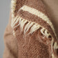 Taupefarbene handgewebte Wollweste mit Fransen von Carpatka – Ansicht 7