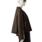 Dunkelbraune kurze Lederjacke mit Hemdkragen von Studio AR – Ansicht 3