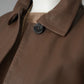 Dunkelbraune kurze Lederjacke mit Hemdkragen von Studio AR – Ansicht 2
