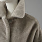 Perlgraue Webpelzjacke mit Hemdkragen von Herno – Ansicht 2