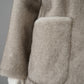 Perlgraue Webpelzjacke mit Hemdkragen von Herno – Ansicht 3