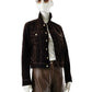 Dunkelbraune Jeansjacke mit Samtoptik von 7 For All Mankind