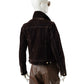 Dunkelbraune Jeansjacke mit Samtoptik von 7 For All Mankind – Ansicht 5