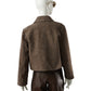 Graubraune kurze Jacke aus Ziegenvelours von Studio AR – Ansicht 3