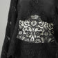 Schwarzer Grobstrickpullover mit Spitze und Satin von Maurizio Mykonos – Ansicht 4