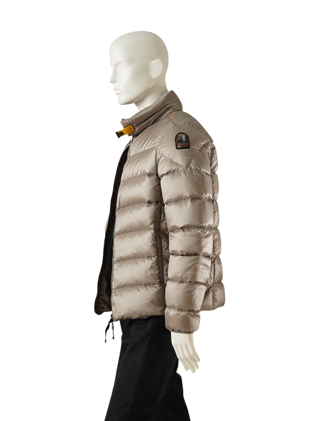 Beigefarbene Daunenjacke mit Perlmuttschimmer von Parajumpers – Ansicht 3