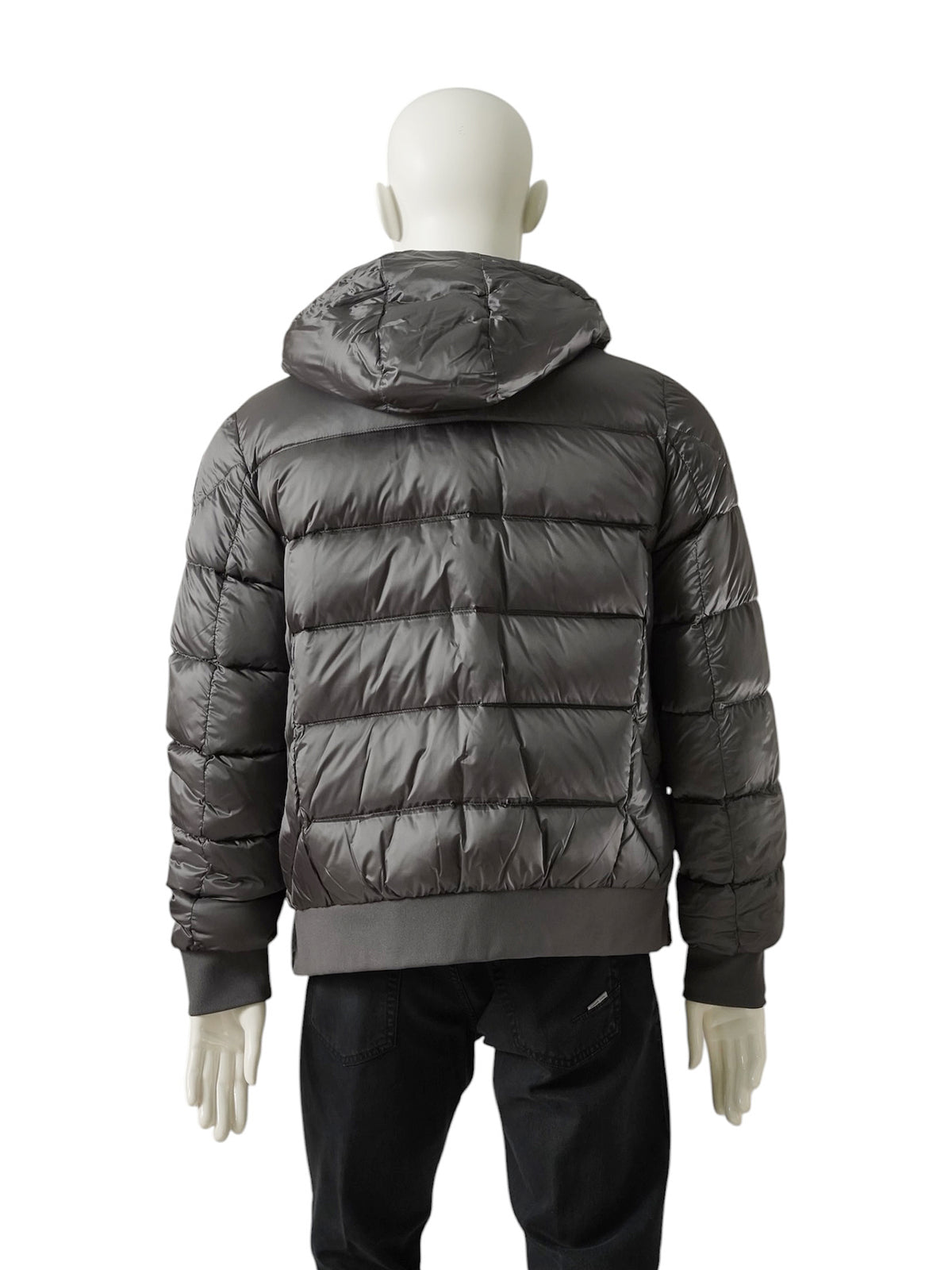 Mittelgraue Daunenjacke mit Kapuze von Parajumpers – Ansicht 3