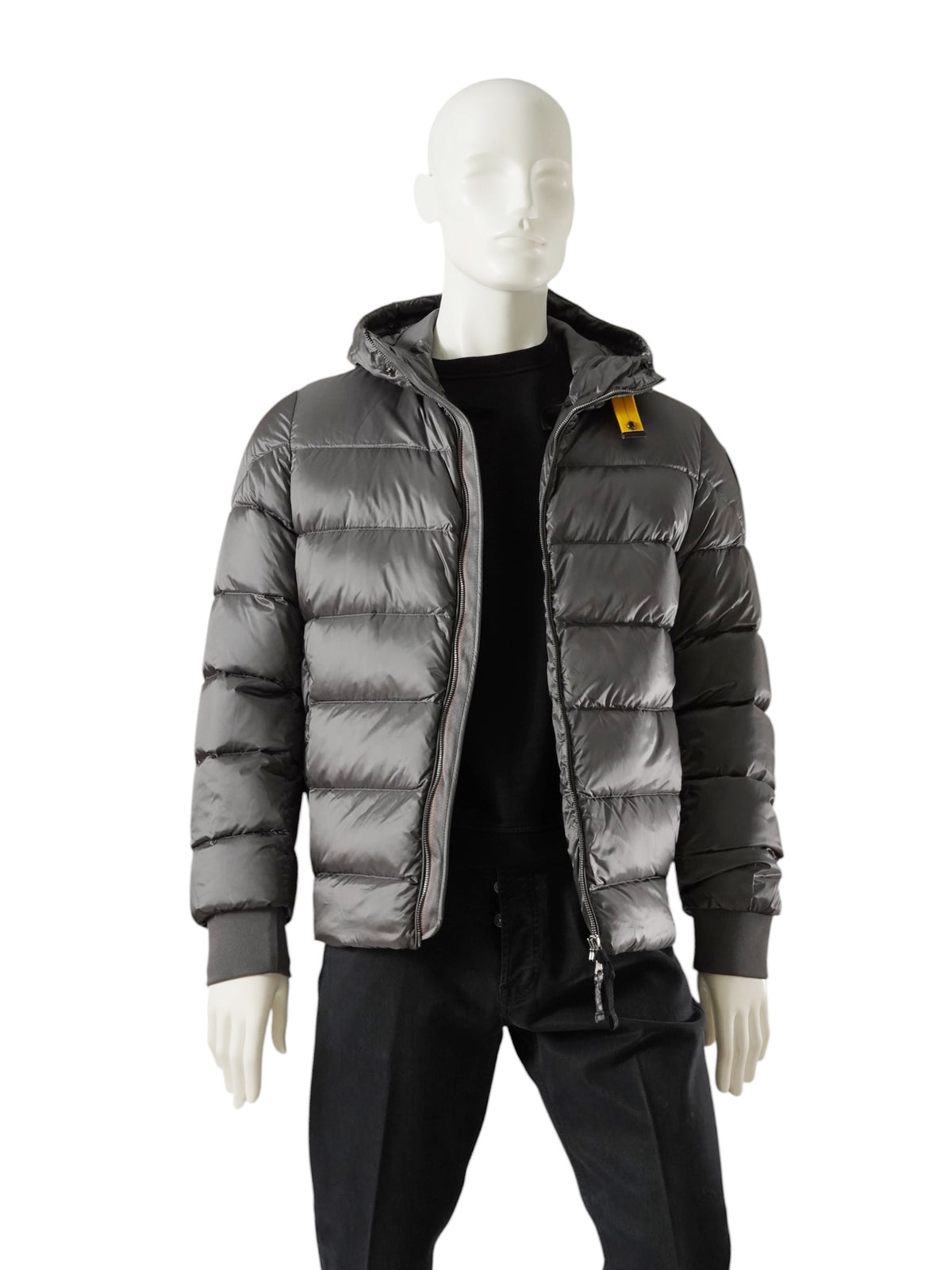 Mittelgraue Daunenjacke mit Kapuze von Parajumpers