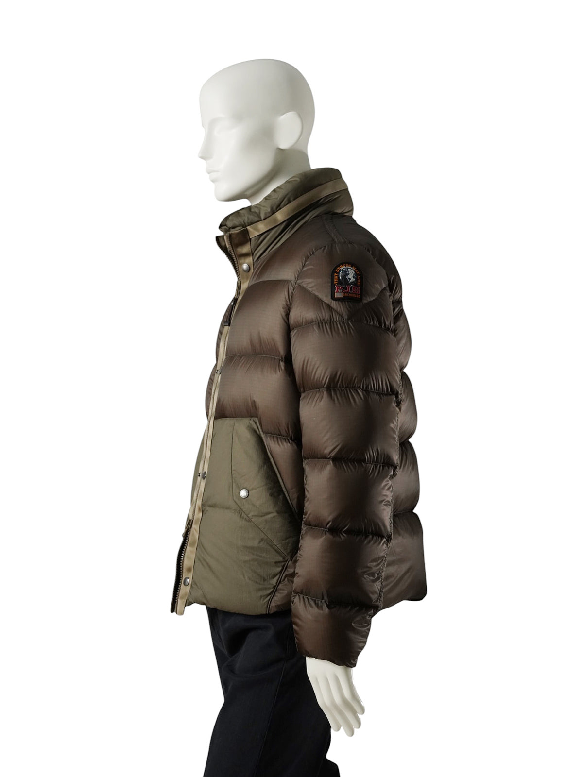 Zweifarbige Daunenjacke in Braun und Oliv von Parajumpers – Ansicht 4
