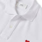Weißes Poloshirt mit kleinem " Ami de Coeur " Logo