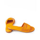 Orangefarbene Sandalette