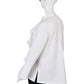 Weiße Baumwoll-Bluse mit Volant