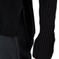 Schwarzer tallierter Cashmere-Turtleneck