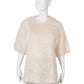 Sand-colored long shirt with fringes