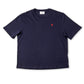 Dunkelblaues T-Shirt mit kleinem roten " Ami de Coeur " Logo