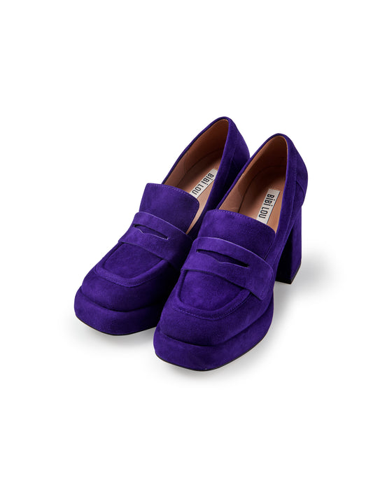 Lilafarbener Velour-Pumps von Bibi Lou