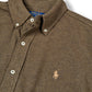 Olivefarbenes Polo-Hemd mit Button-Down
