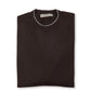 Espressofarbener Kammgarn Cashmere-Roundneck Duvet von Fioroni