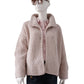 Puderfarbener Cardigan aus Wolle