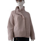 Puderfarbener Cardigan aus Wolle