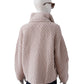 Puderfarbener Cardigan aus Wolle