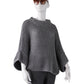 Grauer, grob gestrickter Turtleneck