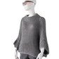 Grauer, grob gestrickter Turtleneck