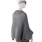 Grauer, grob gestrickter Turtleneck