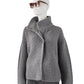 Graue Strickjacke aus reiner Wolle