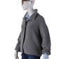 Graue Strickjacke aus reiner Wolle