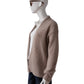 Sandfarbene Strickhülle aus Cashmere und Seide