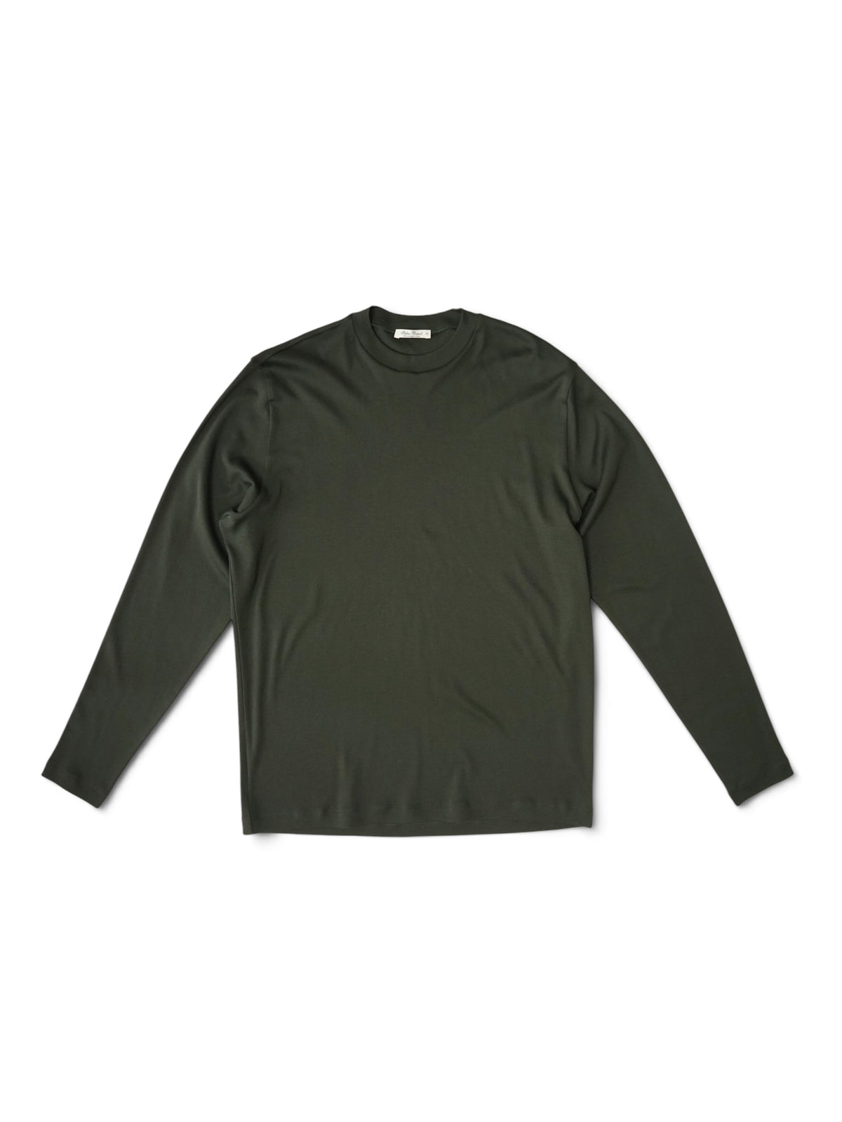 Flaschengrünes Langarmshirt aus feiner Rippe von Stefan Brandt