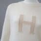 Cremefarbener Pullover aus Cashmere und Cotton