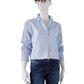 Hellblaue Flanell-Bluse