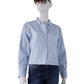 Hellblaue Flanell-Bluse