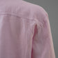 Rosafarbene, verkürzte Leinen-Bluse