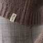 Taupefarbener, melierter Roundneck aus Cashmere und Seide