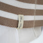 Creme/Sandfarbener, gestreifter Pullover