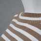 Creme/Sandfarbener, gestreifter Pullover