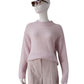 Roséfarbener Pullover aus Cashmere und Seide