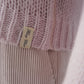 Roséfarbener Pullover aus Cashmere und Seide