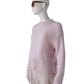 Roséfarbener Pullover aus Cashmere und Seide