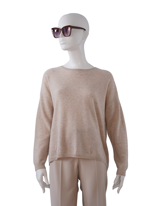 Sandfarbener Kaschmir-Pullover von 8cashmere