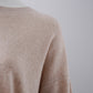 Sandfarbener Cashmere-Pullover