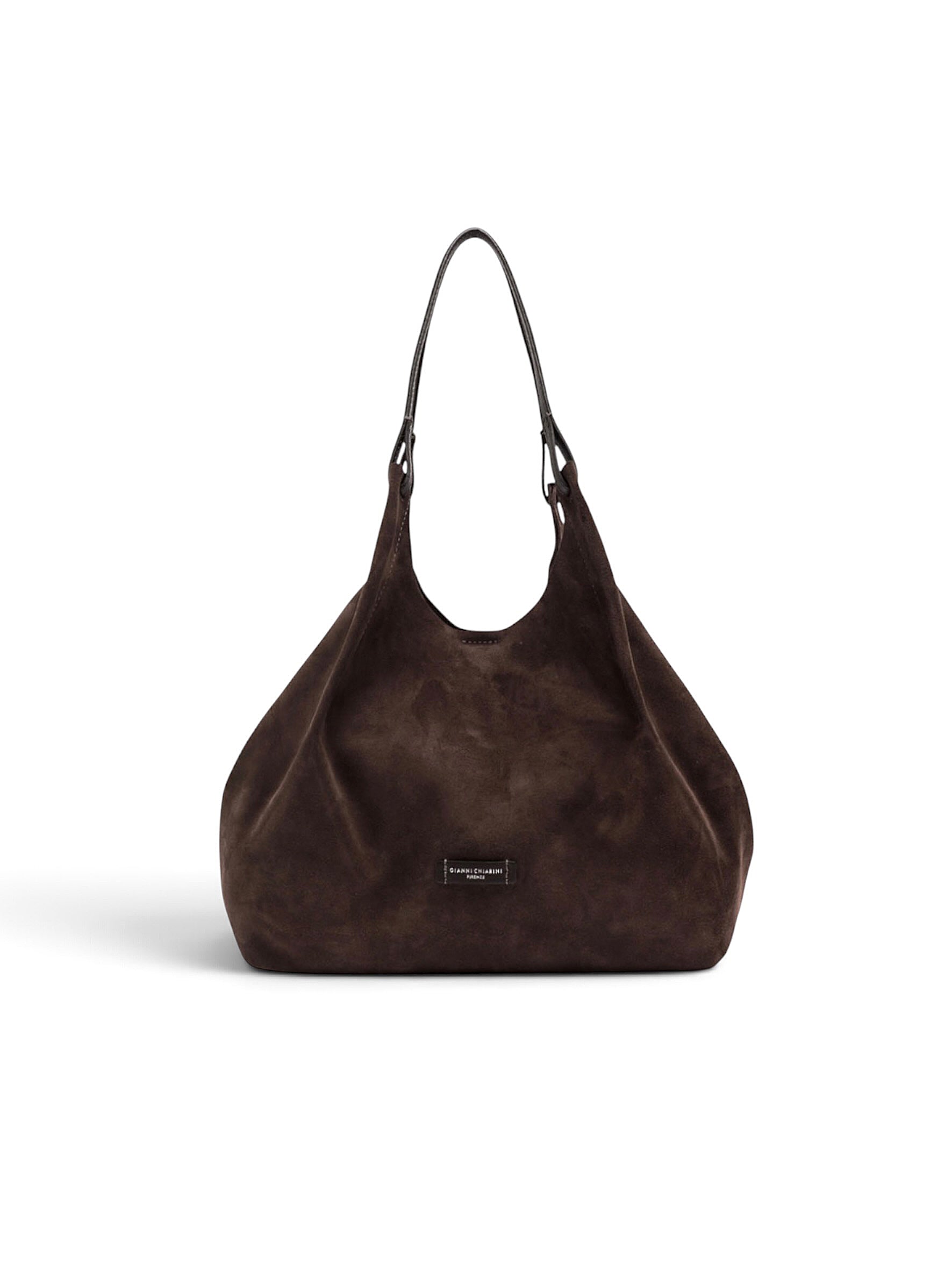Mokkafarbene Velour-Tasche von Gianni Chiarini