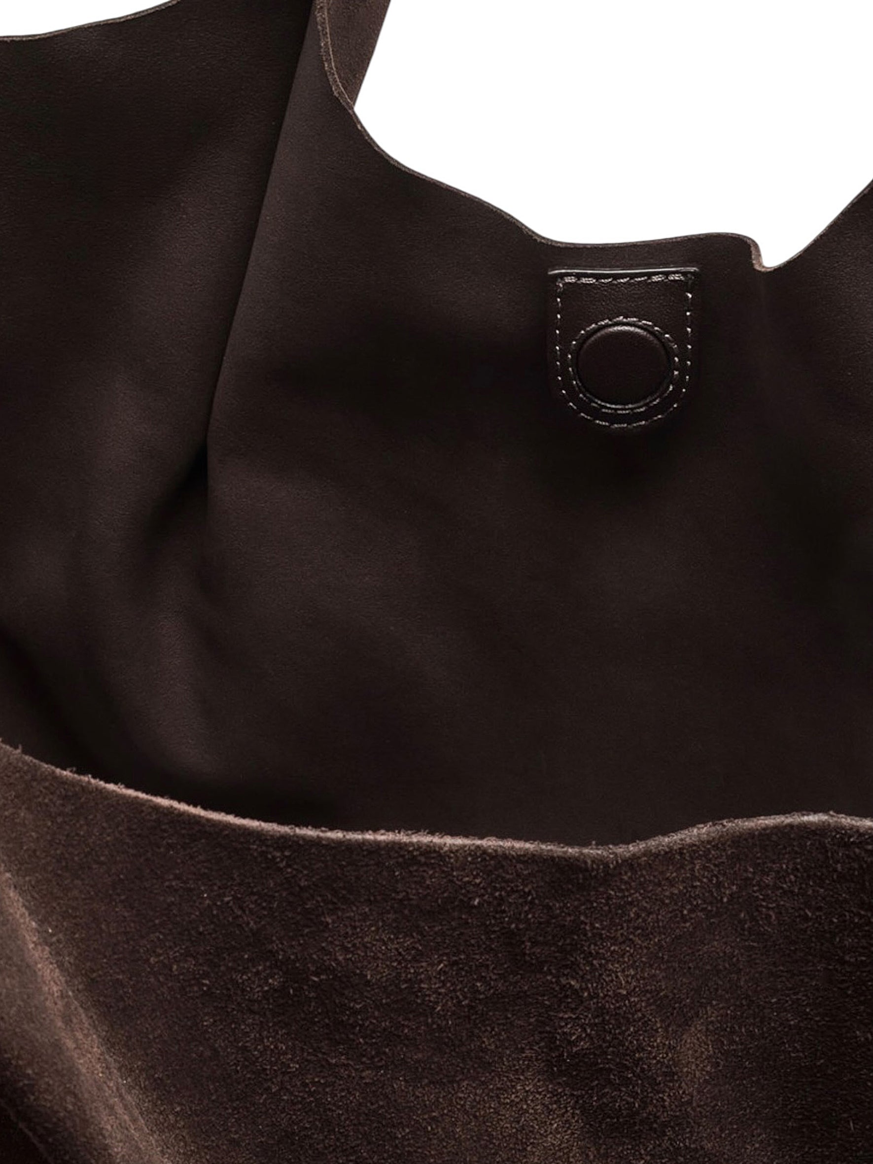 Mokkafarbene Velour-Tasche von Gianni Chiarini – Ansicht 6