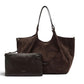Mokkafarbene Velour-Tasche von Gianni Chiarini – Ansicht 7